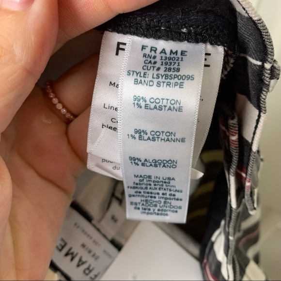 NEW Frame le sylvie slender straight band stripe - Picture 4 of 7